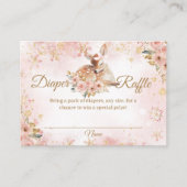 Pink Winter Deer Girl Baby Duschkabine Windelwanne Begleitkarte (Vorderseite)