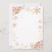 Pink Winter Dei a Girl Baby Dusche Dankeskarte (Rückseite)