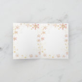 Pink Winter Dei a Girl Baby Dusche Dankeskarte (Innenseite)