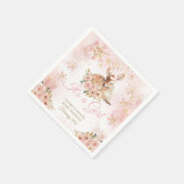 Pink Winter Dei a Girl Baby Dusche Serviette (Ecke)