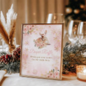 Pink Winter Dei a Girl Baby Dusche Windel Poster