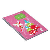 Pink Winter Fairy Individuelle Name Notebook Notizblock (Rechte Seite)