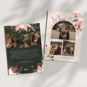 Pink Winter Floral Arch Merry Six Foto Weihnachten