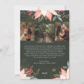 Pink Winter Floral Arch Merry Six Foto Weihnachten (Rückseite)