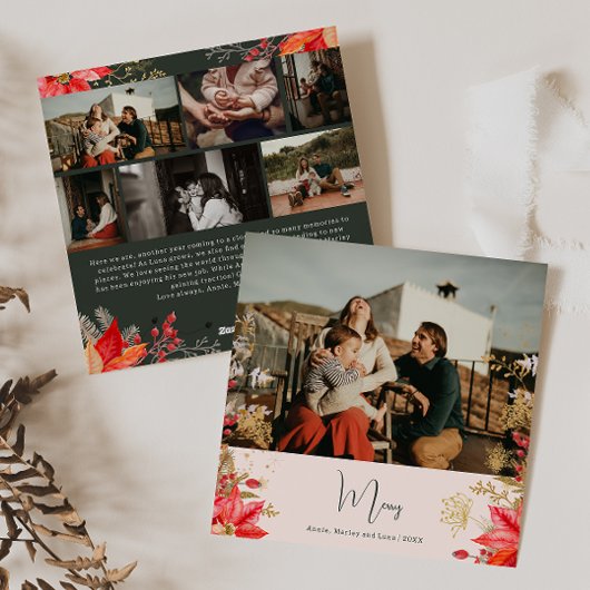 Pink Winter Floral Merken Sieben Foto Weihnachten