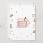 Pink Winter Girl Babydusche Einladung (Rückseite)