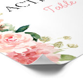 Pink Winter Girl Babydusche Tischtenniszeichen Poster (Ecke)