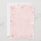 Pink Winter Girl Bear Baby Es ist kalt draußen Einladung (Rückseite)