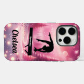 Pink Winter Gymnastics Balance Beam Custom Holiday Case-Mate iPhone Hülle (Rückseite (Horizontal))