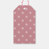 Pink Winter Hütte Weihnachten Geschenkanhänger (Rückseite)