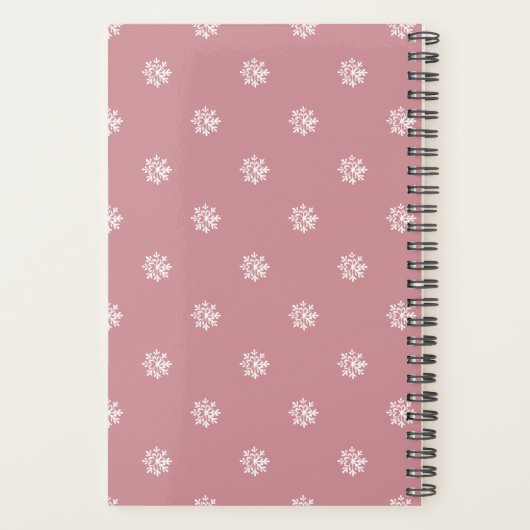 Pink Winter Hütte Weihnachten Planer (Rückseite)