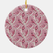 Pink Winter Kardinal Baby Personalisiertes Foto Keramik Ornament (Hinten)