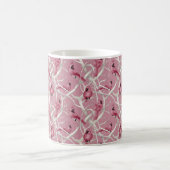 Pink Winter Kardinal Birds Muster Kaffeetasse (Mittel)