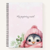 Pink Winter My Pregnancy Pinguin Journal Notizblock (Vorderseite)
