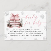 Pink Winter New Chapter Begins Books For Baby Card Begleitkarte (Vorderseite)