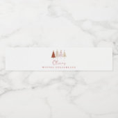 Pink Winter Onderland Girl Geburtstagsparty Wasserflaschenetikett (Einzelnes Label)