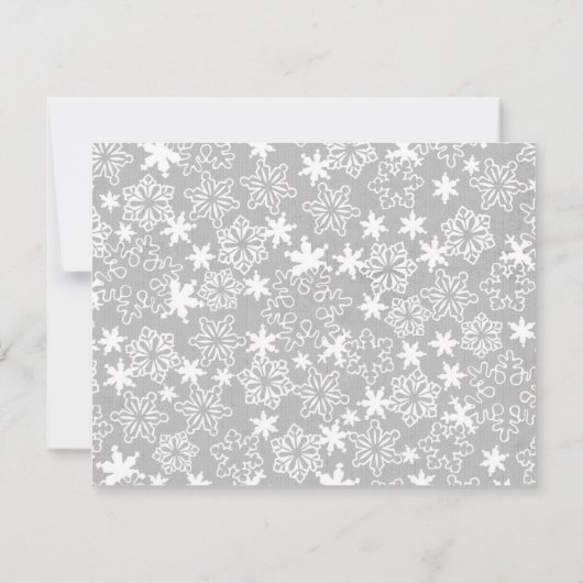 Pink WInter Onderland Wonderland Danke Karte (Rückseite)