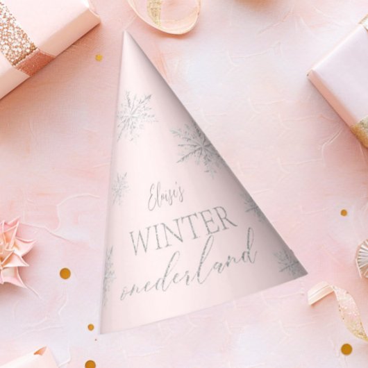 Pink Winter Onederland 1. Geburtstag Partyhütchen