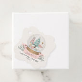 Pink Winter onederland erste Geburtstagsparty Geschenkanhänger (Beispiel)