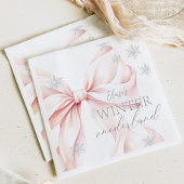 Pink Winter Onederland Silver Glitzer 1. Geburtsta Serviette