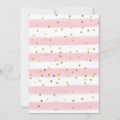 Pink Winter Onederland Sleigh Einladung zum Geburt (Rückseite)