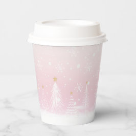 Pink Winter Paper Cup Pappbecher
