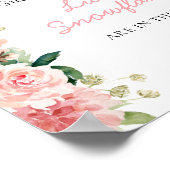 Pink Winter rät wie viele kleine Schneeflocken Poster (Ecke)