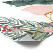 Pink Winter Schlittelkarten und Geschenkposter Poster (Ecke)