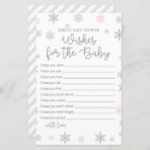 Pink Winter Snowflake Baby Duschgel Game PRINZIERT (Vorne/Hinten)