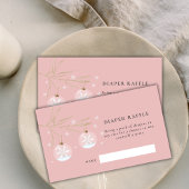 Pink Winter Snowflake Babydusche Windelwindeln Begleitkarte