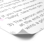 Pink Winter Snowflake Babyduschzeichen Poster (Ecke)