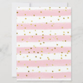 Pink Winter Snowflake Erster Geburtstag Einladung (Rückseite)