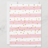 Pink Winter Snowflake Kinderdusche Einladung (Rückseite)