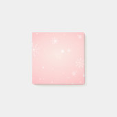 Pink Winter Snowflake Post it Notes Post-it Klebezettel (Vorderseite)