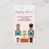 Pink Winter Snowflakes Nutcracker Baby Dusche Begleitkarte (Vorderseite)