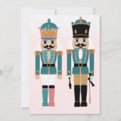 Pink Winter Snowflakes Nutcracker Baby Dusche Einladung (Rückseite)