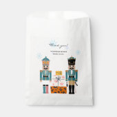 Pink Winter Snowflakes Nutcracker Baby Dusche Geschenktütchen (Vorderseite)