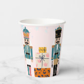 Pink Winter Snowflakes Nutcracker Baby Dusche Pappbecher (Rückseite)