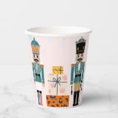 Pink Winter Snowflakes Nutcracker Baby Dusche Pappbecher (Vorderseite)