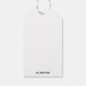 Pink Winter Snowman Frohe Weihnachten Geschenkanhänger (Rückseite)