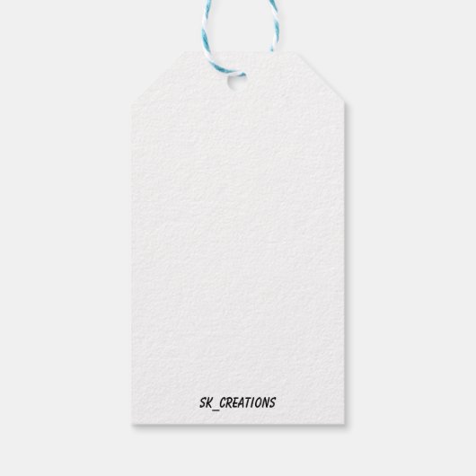 Pink Winter Snowman Frohe Weihnachten Geschenkanhänger (Rückseite)