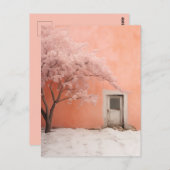 Pink Winter Szene Postkarte (Vorne/Hinten)