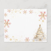 Pink Winter Tea Party Baby Shower Advice For Mom Begleitkarte (Rückseite)