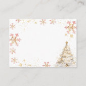 Pink Winter Tea Party Baby Shower Books for Baby Begleitkarte (Rückseite)