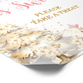 Pink Winter Tea Party Baby Shower Love is Sweet Poster (Ecke)