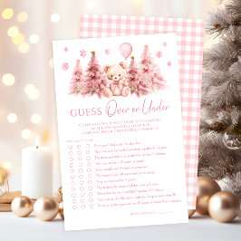 Pink Winter Teddy Bären Bow Baby Over oder Under G