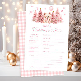 Pink Winter Teddy Bear Baby Predictions Advice