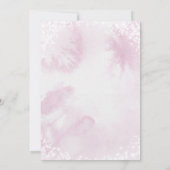 Pink Winter Watercolor Kinderdusche Dankeskarte (Rückseite)