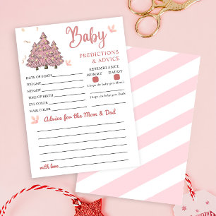 Pink Winter Weihnachts Kindervoraussagen Advice Ga Einladung