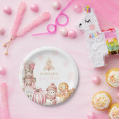 Pink Winter Wonderland Babydusche Pappteller (Party)